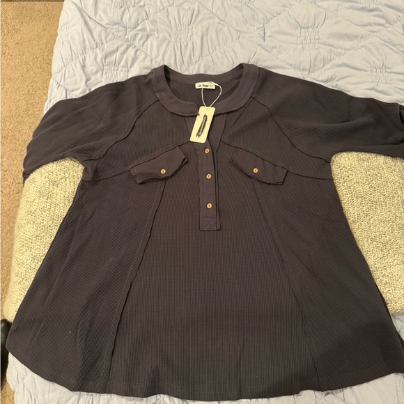 Shop Impressions Waffle Tunic - Picture 2 of 4